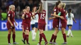 EMBRACE: Steph Houghton and Jill Scott hug it out after England's win over Argentina.