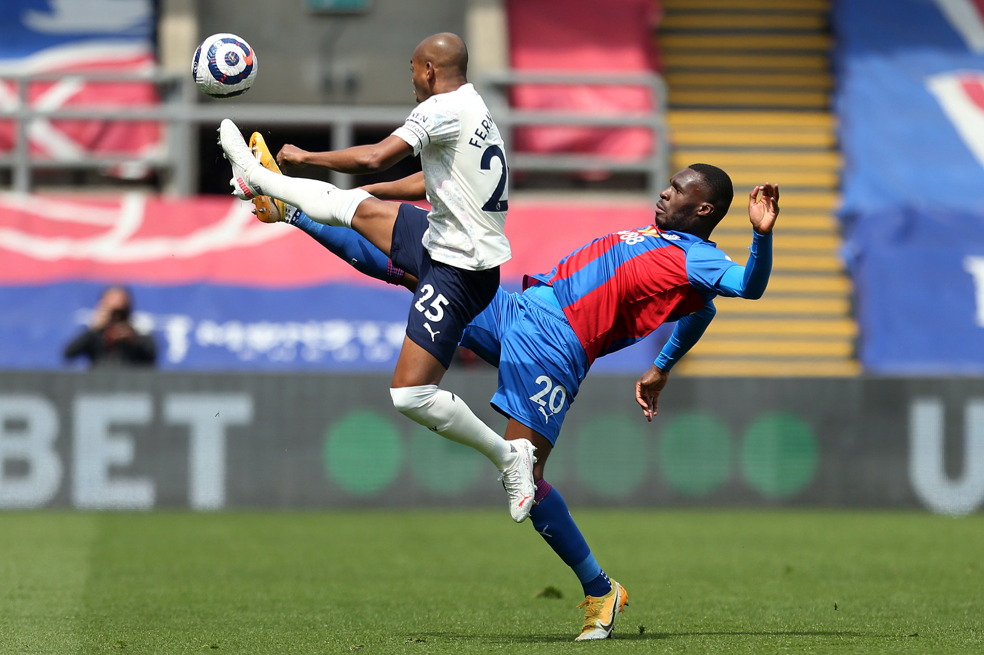 UP AND AT 'EM: Fernandinho takes the fight to Palace