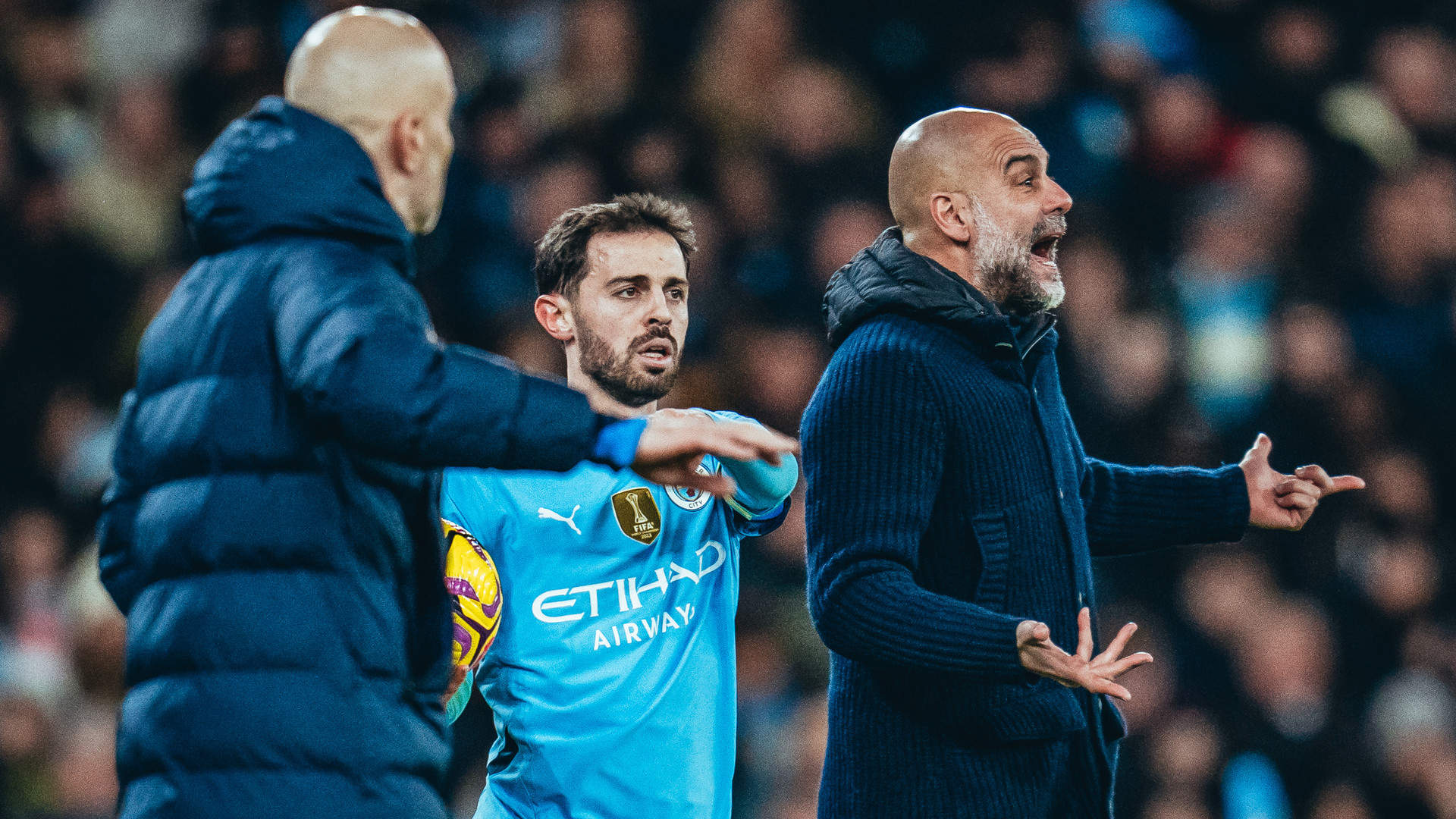 PEP TALK: The boss urges City on.