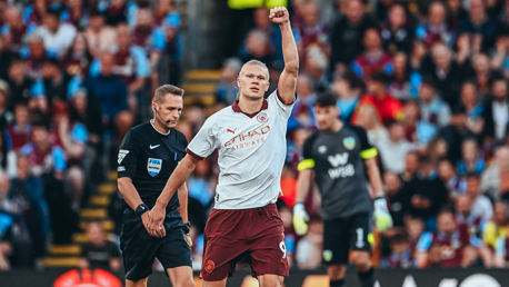 FIST PUMP: Haaland celebrates.