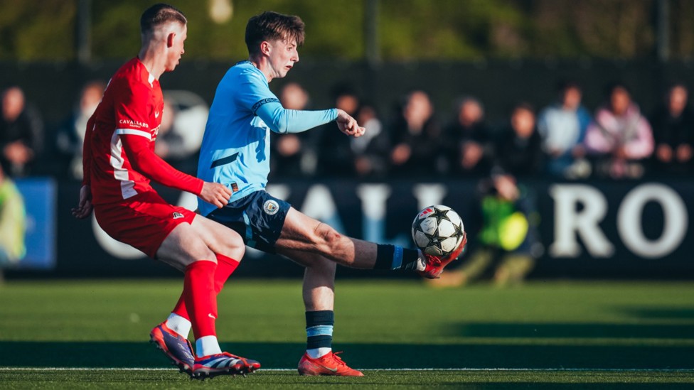 EUROPE'S TOP TALENT : City faced AZ Alkmaar in the quarter-final of the UEFA Youth League. 