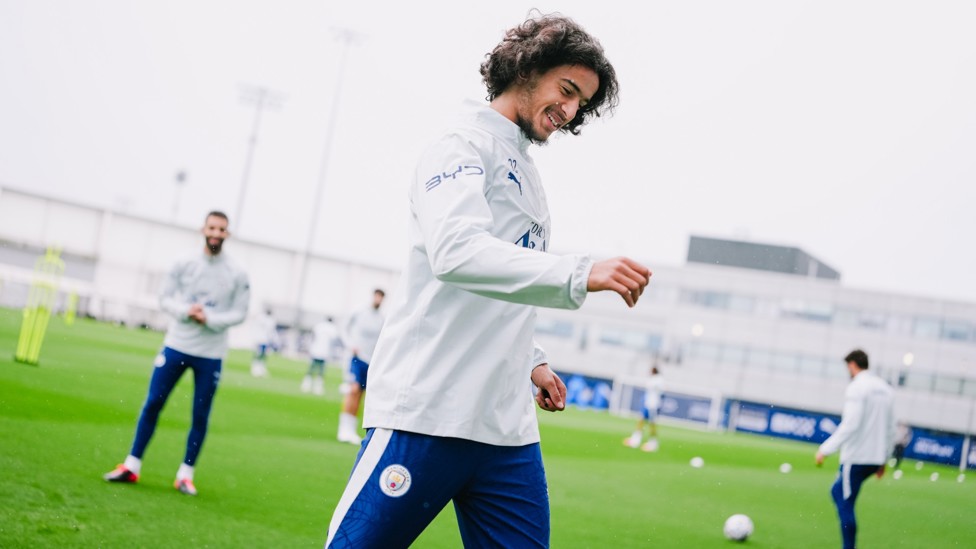 NEW GUY IN TOWN : Ayyoub Bouaddi takes part in training 