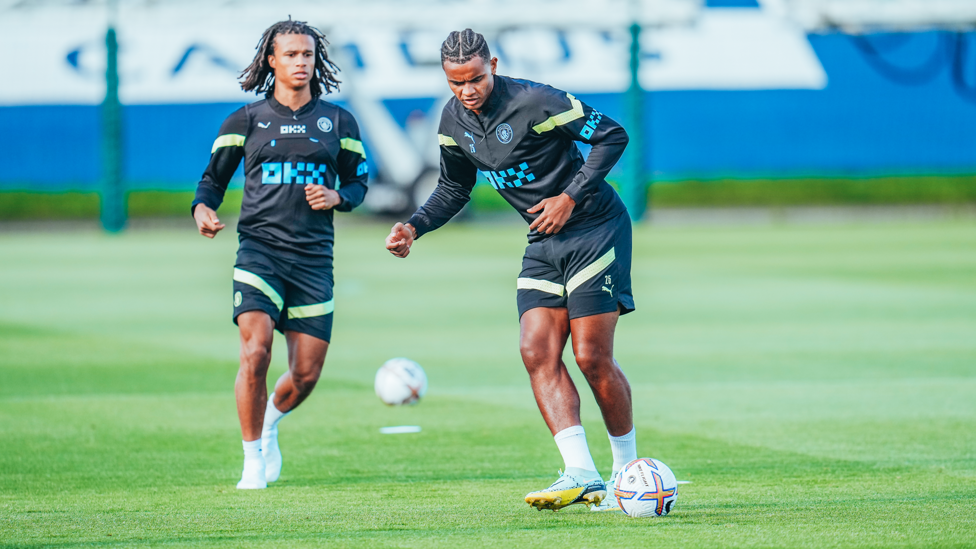 AKE AND AKANJI : Wednesday night's defensive pairing play their passes