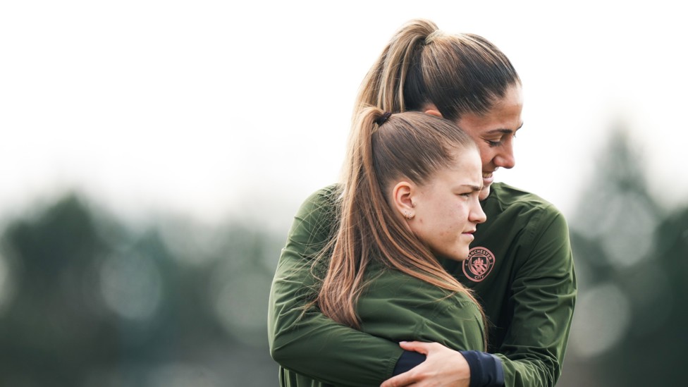 BEST FRIENDS : Jess Park and Laia Aleixandri share a wholesome moment.