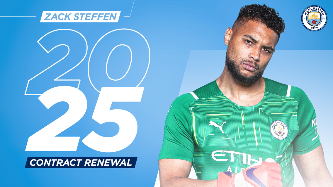 Zack Steffen assina novo contrato com o City
