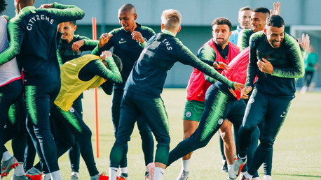 RUNNING THE GAUNTLET: City's squad head down to Oxford in high spirits