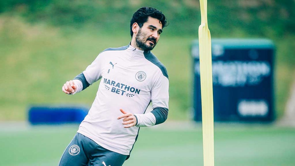 MR WHIPPY : Ilkay Gundogan stepping up his preperations.