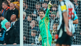 SAFE HANDS STEFAN: Ortega Moreno in action.