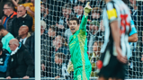 SAFE HANDS STEFAN: Ortega Moreno in action.