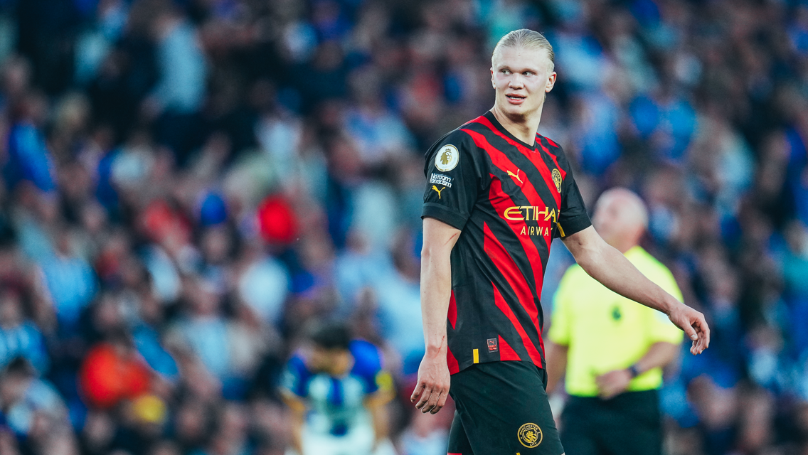 EAGER ERLING: On the hunt.