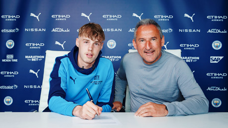 NEW DEAL: Cole Palmer and City football director Txiki Begiristain