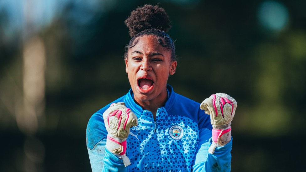 PASSION : Khiara Keating enjoying the intensity in training.