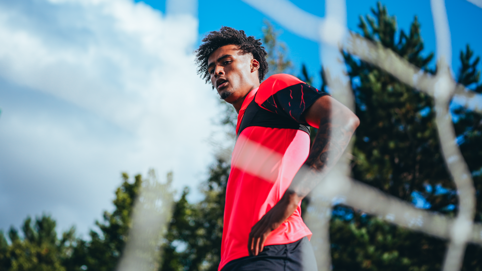 NET GAIN: Kane Taylor sizes up the next training drill