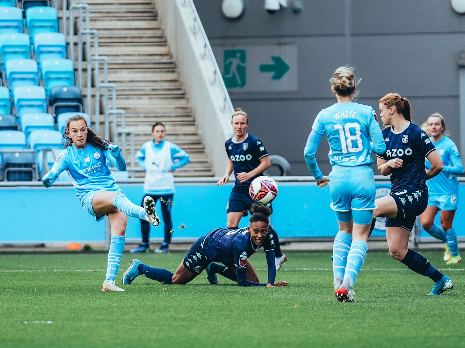 OPENING STRIKE: Caroline Weir fires City ahead
