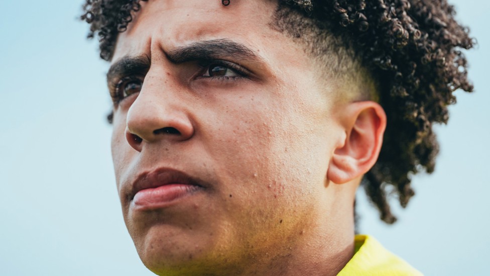 GAME FACE : Rico Lewis gets ready