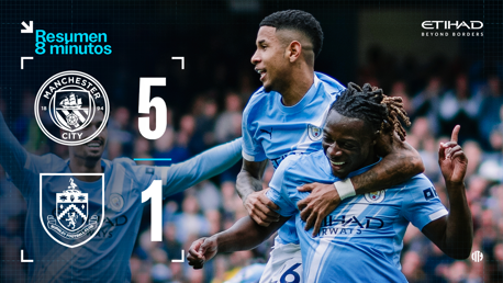 City 5-1 Burnley: resumen amplio
