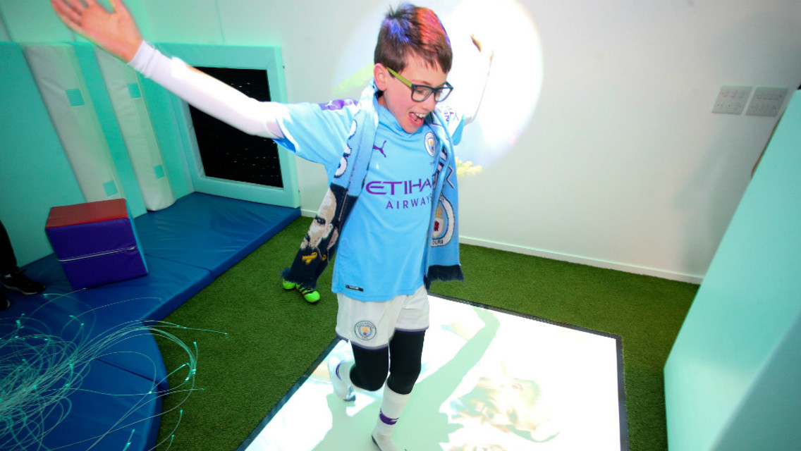 NOW OPEN: The sensory room at the Etihad Stadium.
