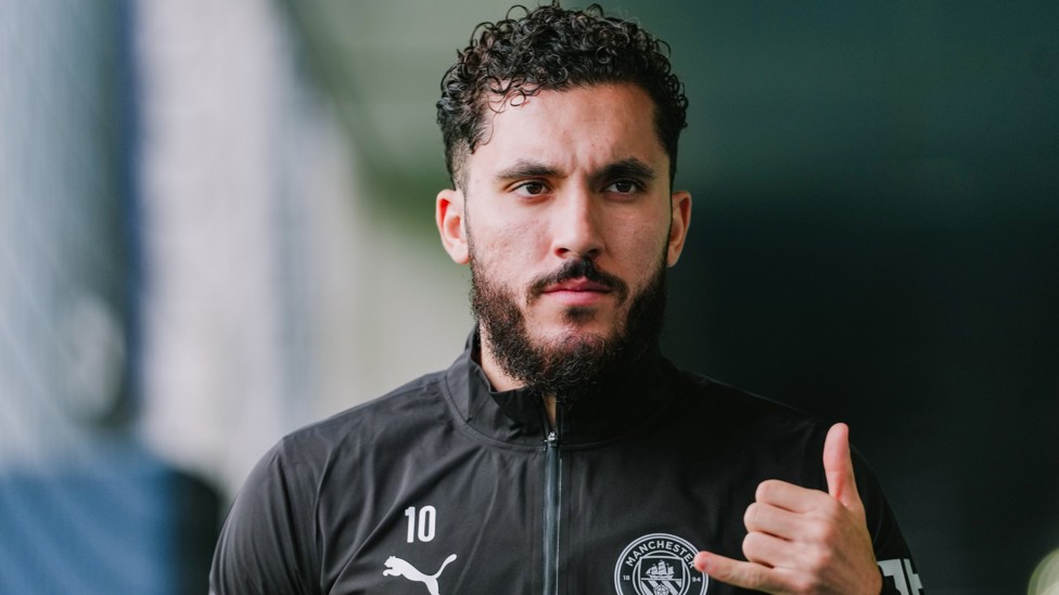 THUMBS UP : Rayan Cherki looking ready to get going