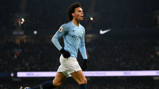 GOLDEN GLOW: Leroy Sane celebrates after his crucial goal
