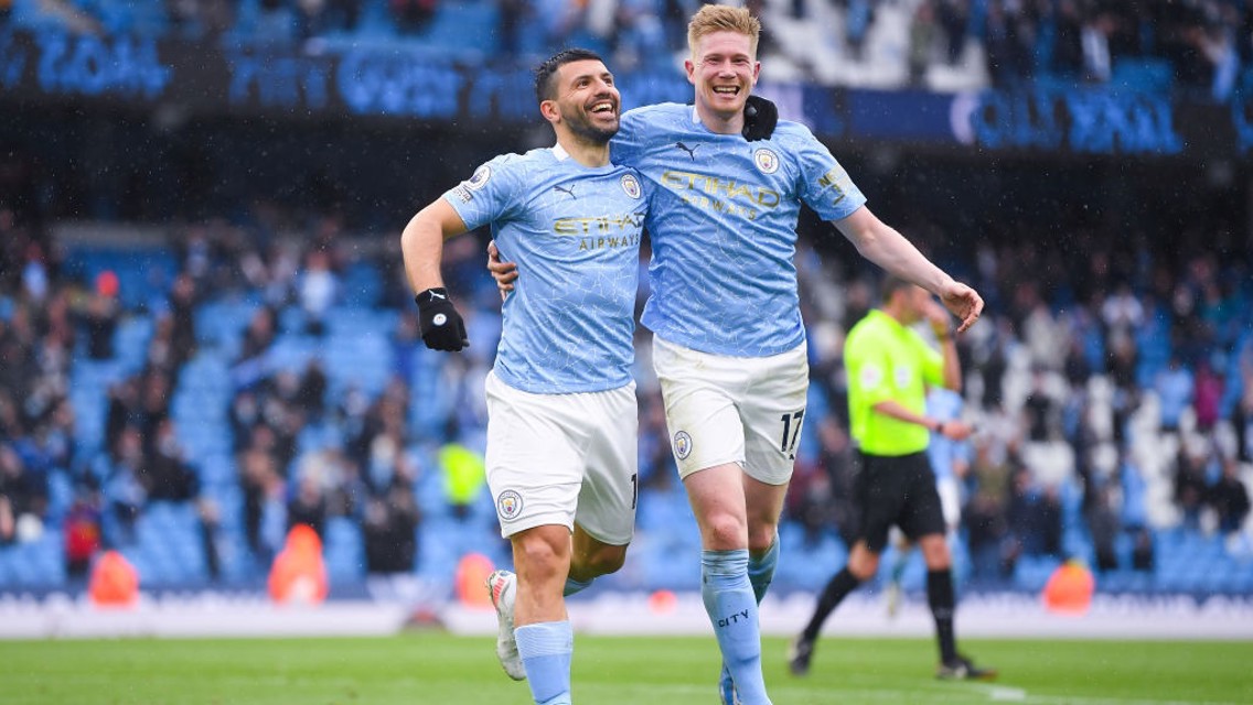 WRITTEN IN THE STARS: The all-time leading City scorer celebrates adding another to his tally!