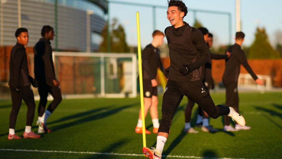 ALL SMILES : Kylan Midwood enjoying the session. 