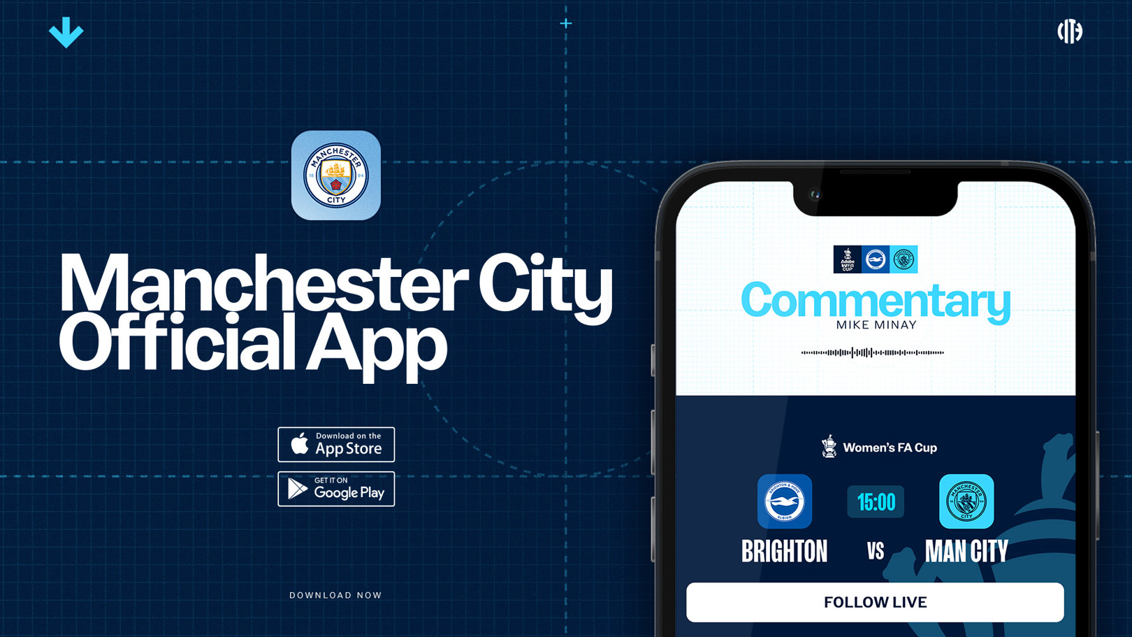How to follow the Women's FA Cup final on the official Man City App
