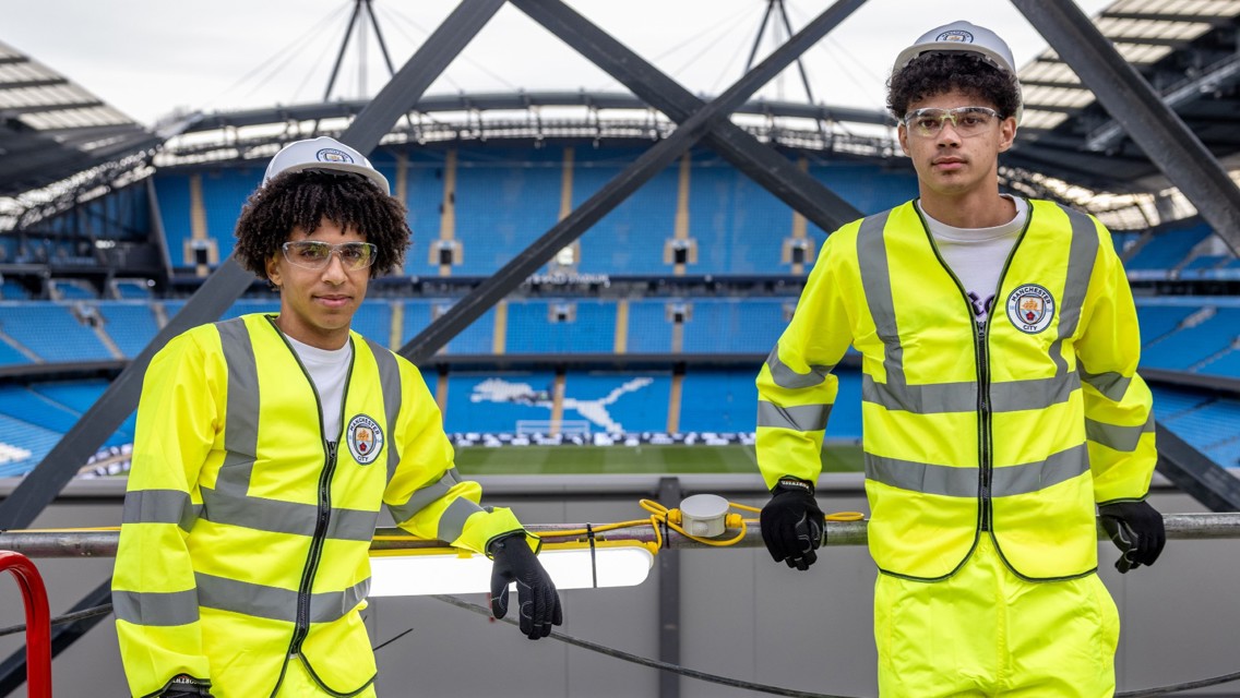 Lewis and O’Reilly visit Etihad Stadium expansion site