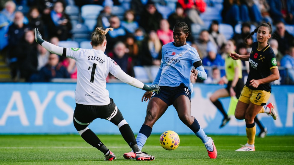 BUNNY ON THE BALL: Shaw looks to double our advantage 