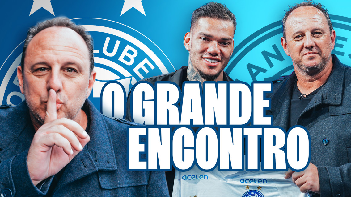 Ederson encontra seu herói, Rogério Ceni