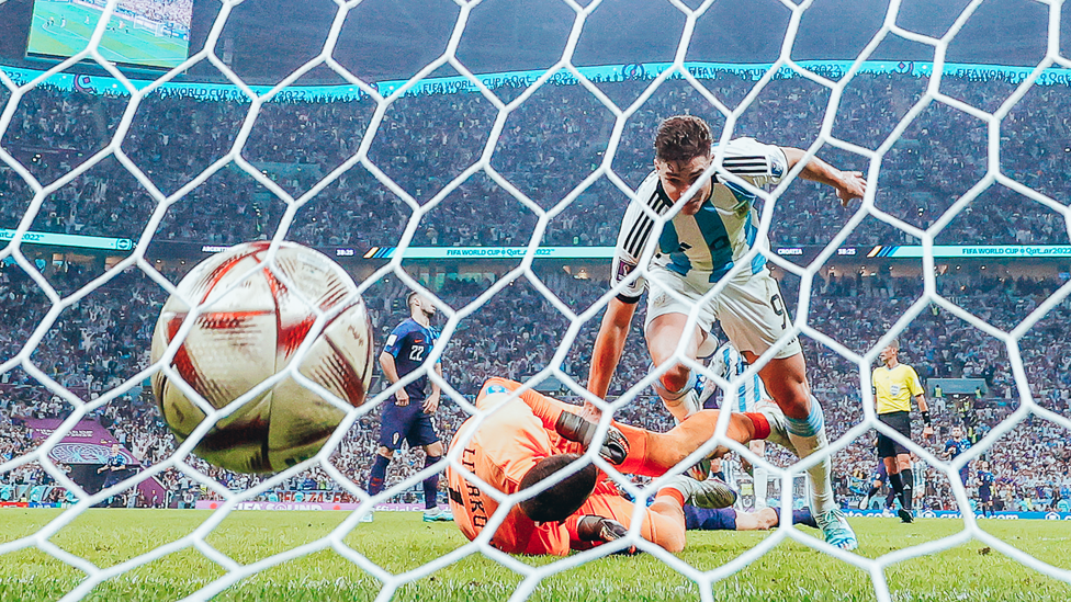 GOAL STRIKE: The City forward then followed that up by claiming a sensational solo strike against the Croatians