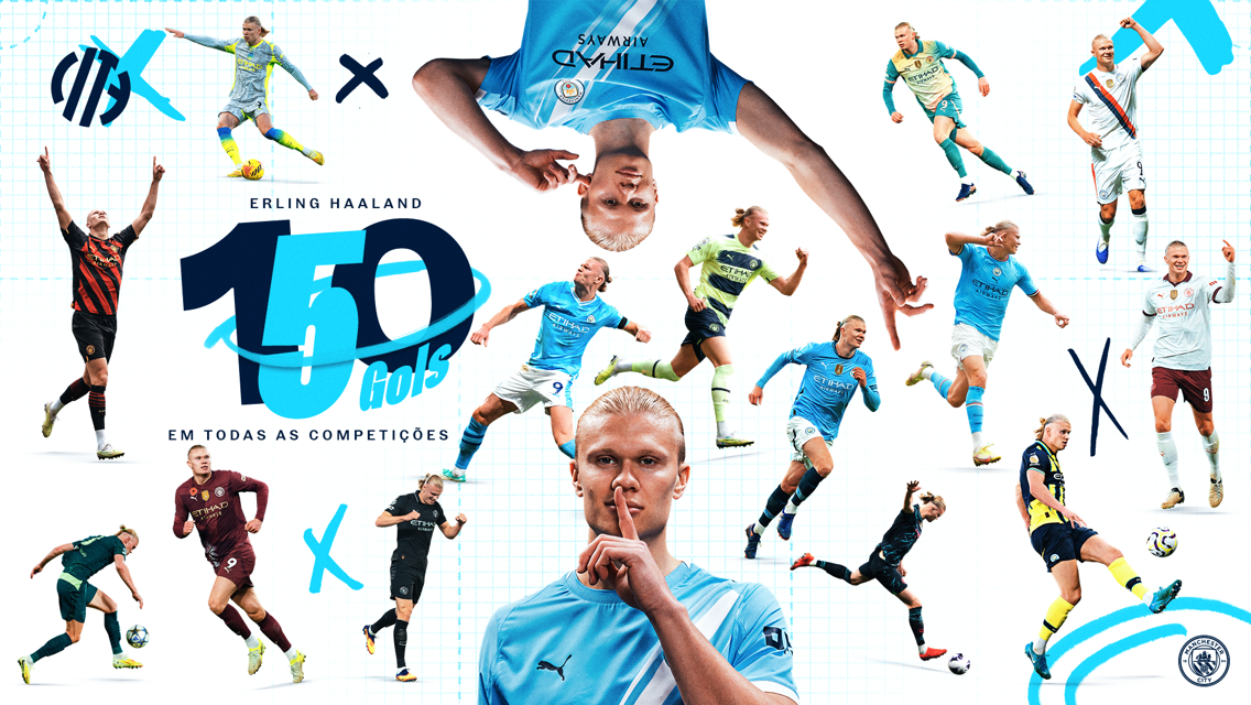 Haaland atinge 150 gols pelo City!