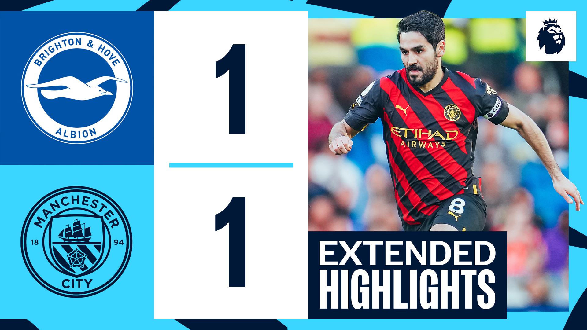 Brighton 1-1 City Extended highlights