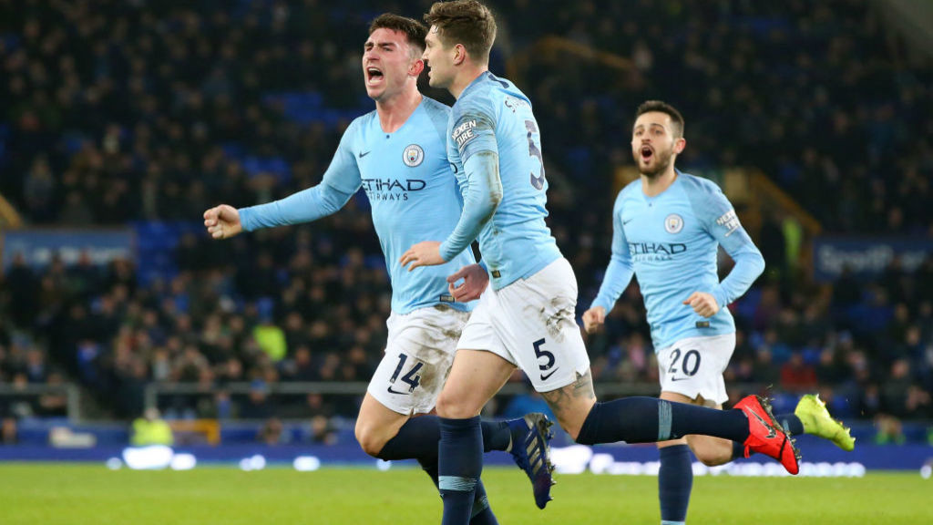 MESMERIC AYMERIC: The Frenchman celebrates putting us ahead