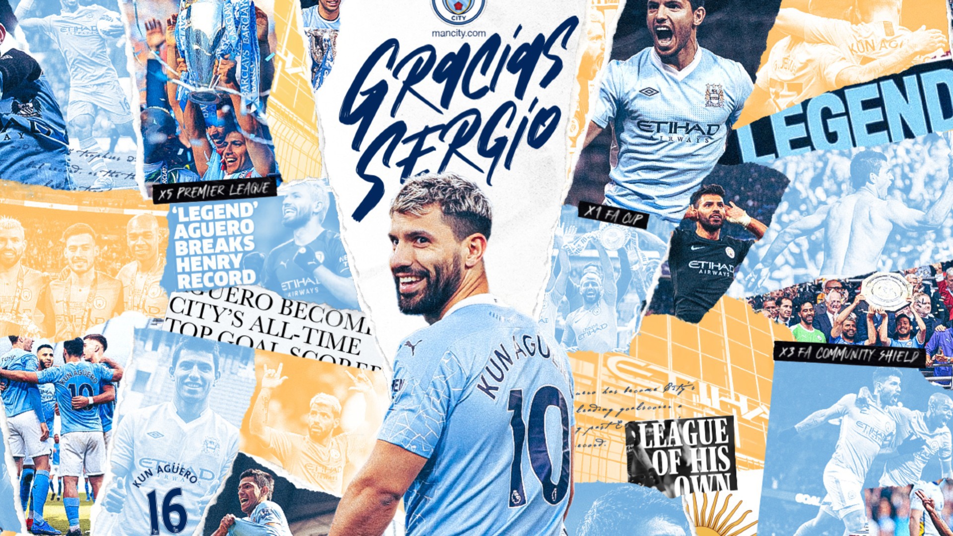 Relive all of Sergio Aguero's City goals