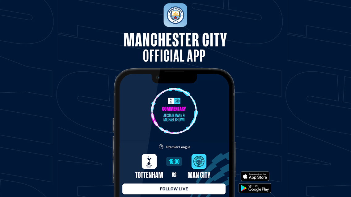 How to follow Spurs v City on our official app 