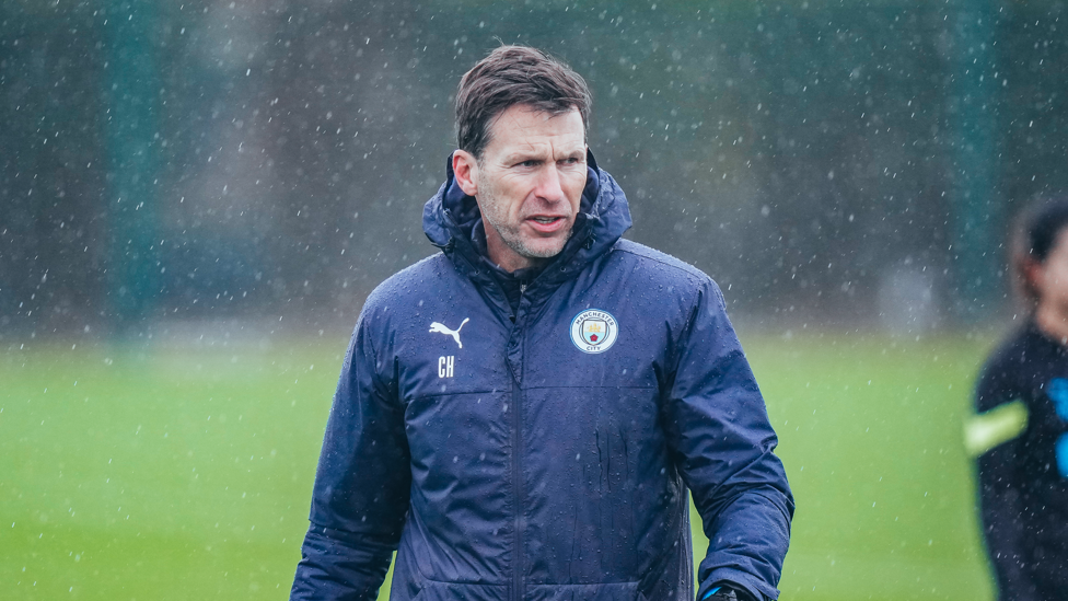 THE GAFFER: Gareth Taylor watches on