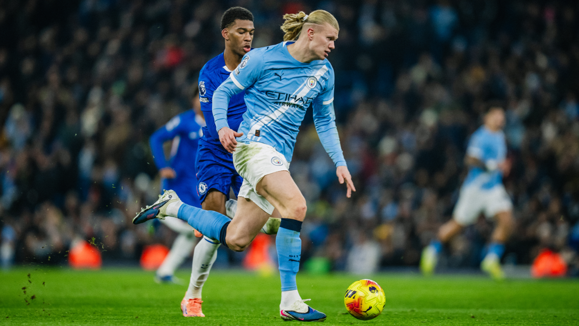 EAGER ERLING: On the hunt.