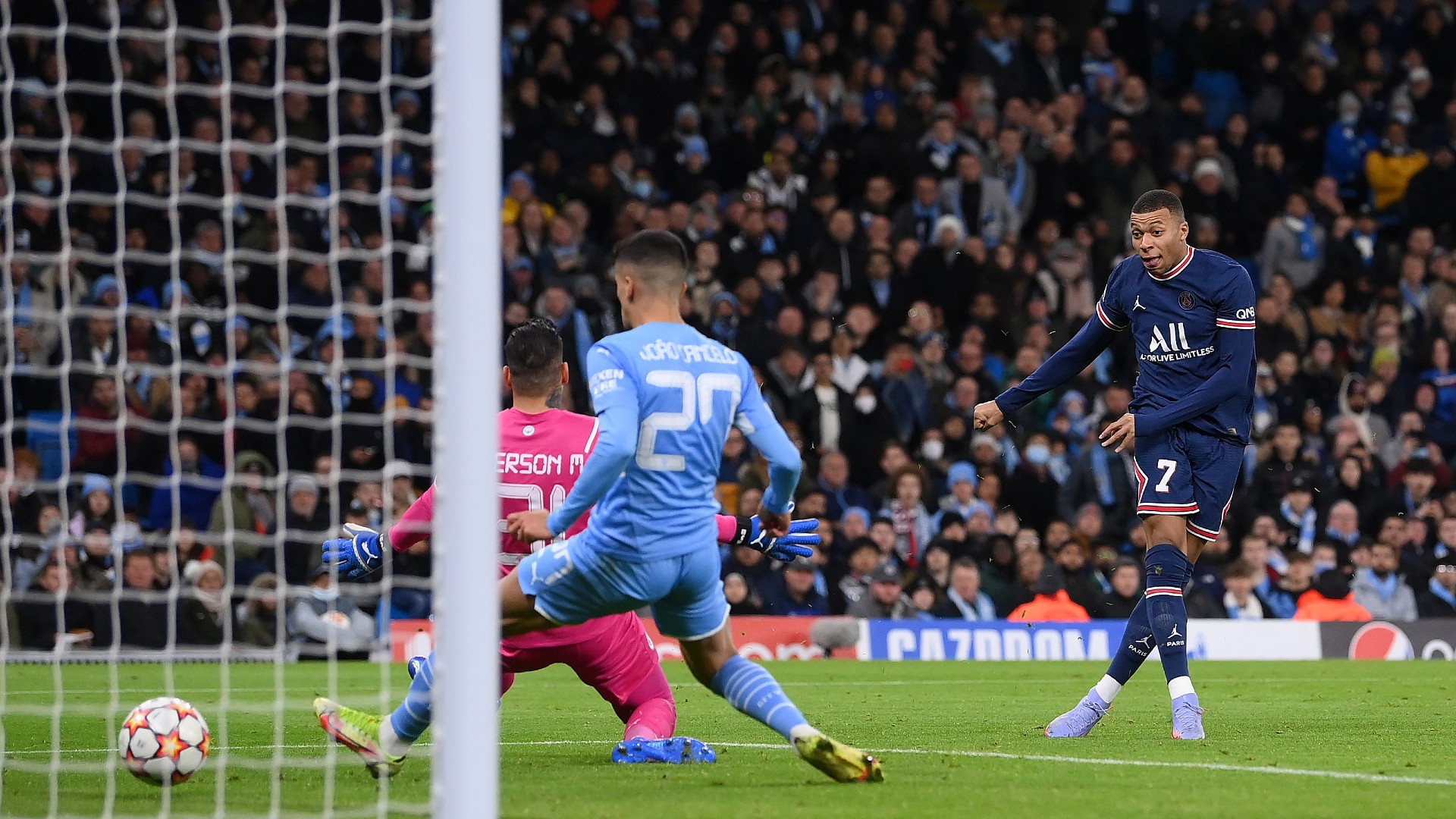 BODY BLOW: Kylian Mbappe fires PSG ahead