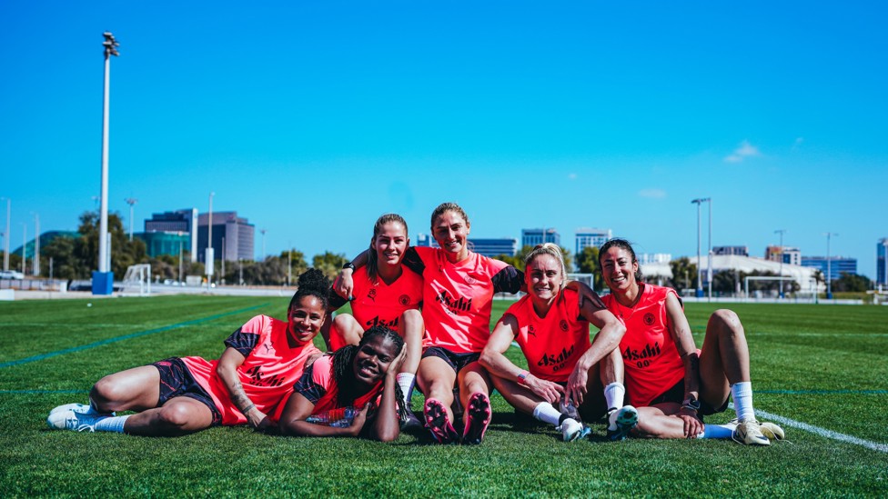 SQUAD GOALS : The players pose for a photo after the session