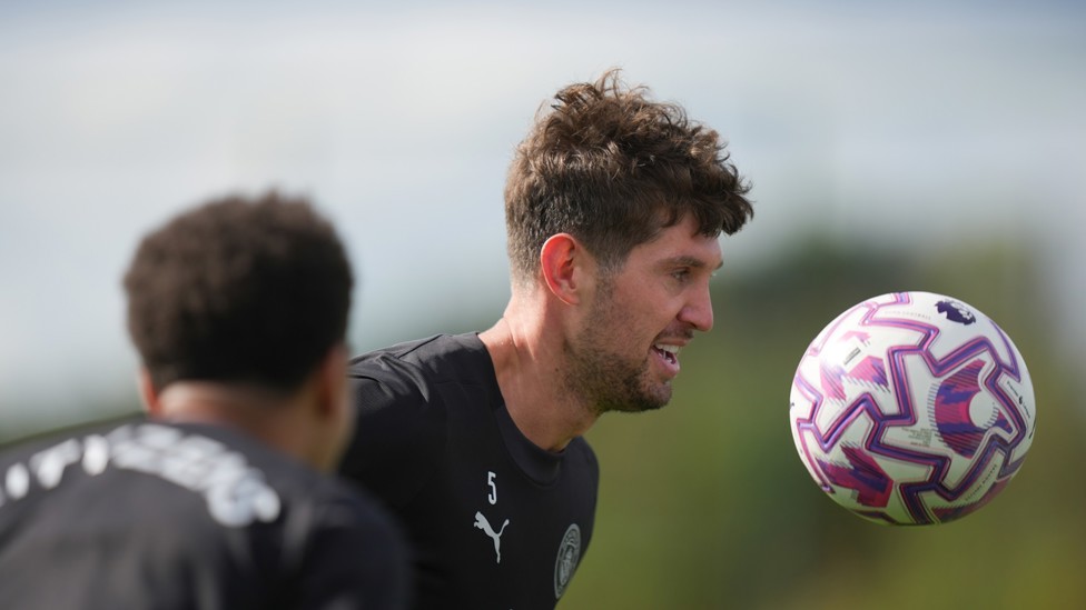 EYES FRONT: John Stones is focused on only one thing