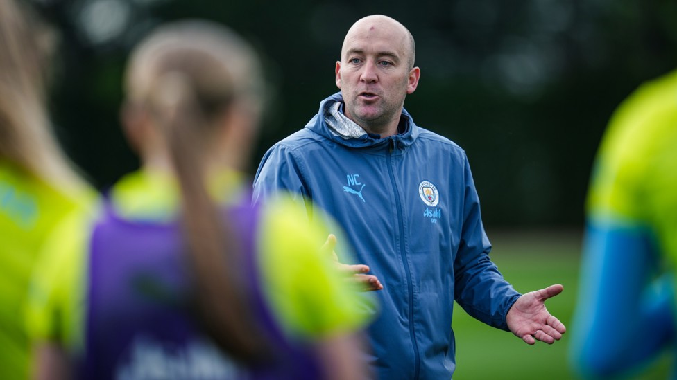 BOSSING IT : Nick Cushing offering instructions to his team out on the fields of the CFA