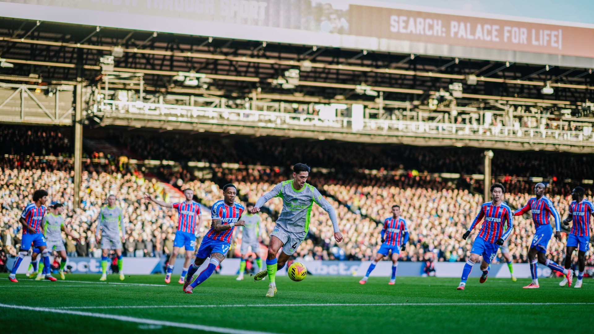 MIDDLE MARCH: Tijjani Reijnders in the thick of things at Selhurst Park.