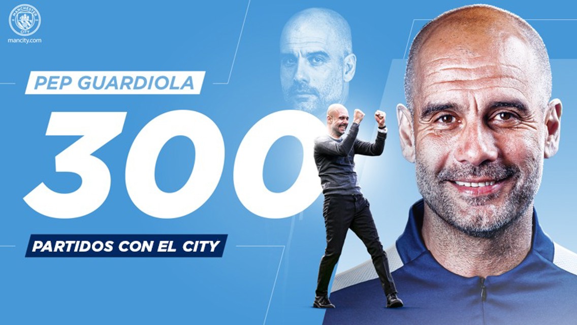300 partidos de Pep Guardiola con el City