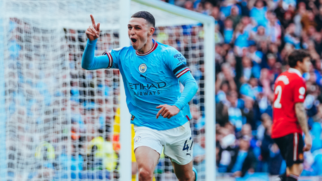 FOURDEN: Phil grabs his second of the game and 50th for City.