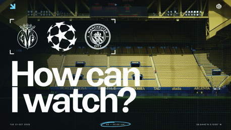 How can I watch Villarreal v City on TV?
