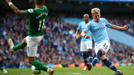 ZINC METTLE: Oleks Zinchenko hailed Pep Guardiola, following City's triumph over Brighton