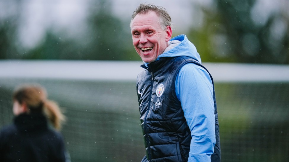 HAPPY MAN : Andrée Jeglertz is relaxed ahead of the derby 