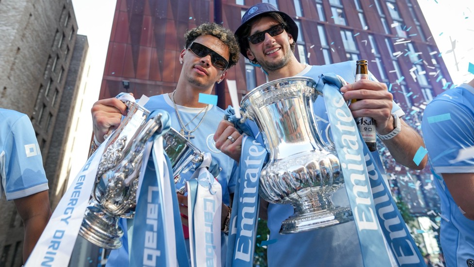 BLUES BROTHERS : O'Reilly and Trafford in their shades