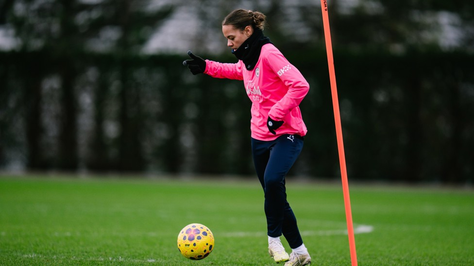 ON THE BALL : Iman Beney in possession