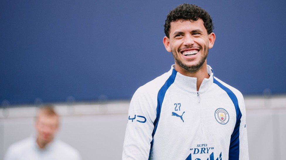 HAPPY CHAPPY : Matheus Nunes showcasing the feelgood factor in camp